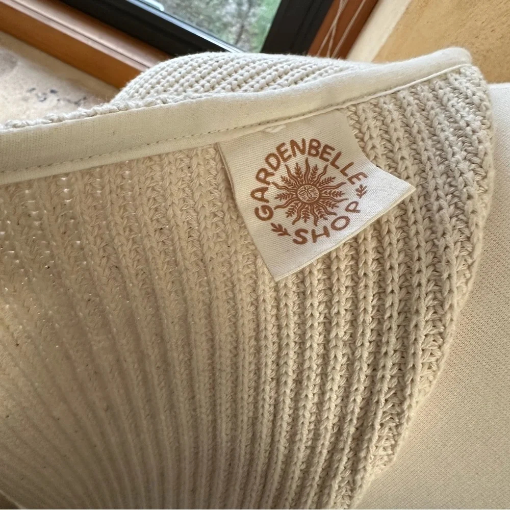 Like New Gardenbelle 100% Organic unbleached cotton oversized Cardigan USA made - Picture 13 of 16